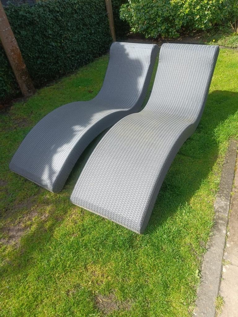 Loungestoel, Tuin en Terras, Kunststof, Zo goed als nieuw, Stoel, Tuinset