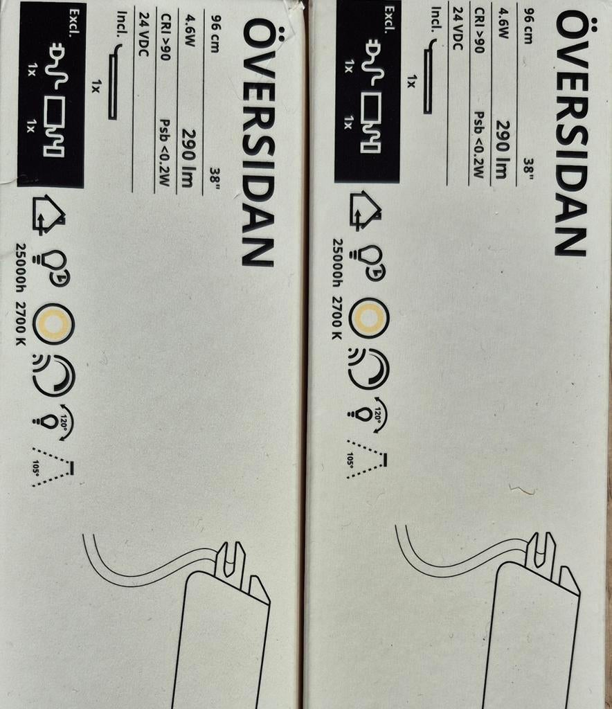 2 Ikea Översidan lampen voor Pax kast, Ophalen of Verzenden, Nieuw