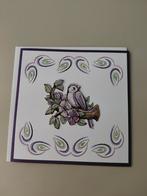 Handgemaakte kaart met vogel en bloesem, Ophalen of Verzenden, Nieuw, Natuur