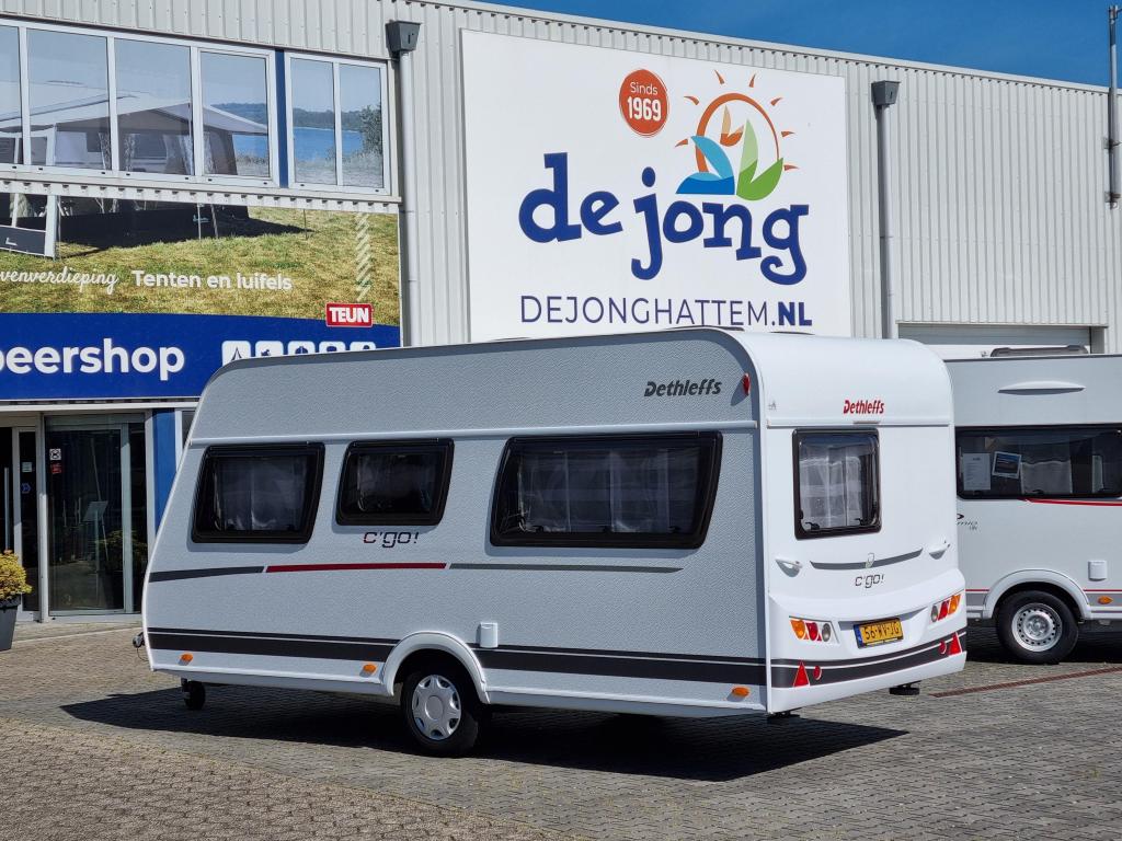 Dethleffs C'Go 430 QS - Voortent -, Caravans en Kamperen, Caravans, Bedrijf, Treinzit, Dethleffs, 5 tot 6 meter