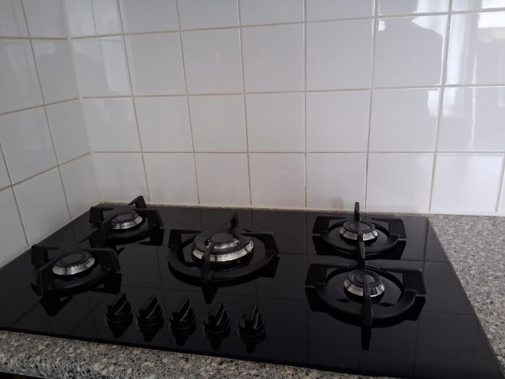 5 pits gaskookplaat, Witgoed en Apparatuur, Kookplaten, Ophalen, Zo goed als nieuw, Inbouw, Gas