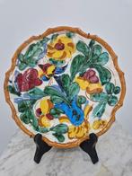 Vintage Italiaans Sierbord | Handbeschilderd | 21 cm, Ophalen of Verzenden