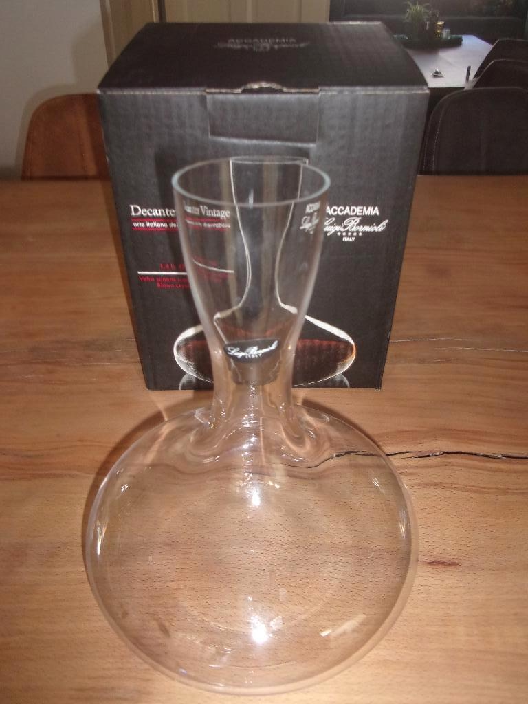 Accademia Luigi Bormioli Decanteer Fles  NIEUW in doos, Glas of Glazen, Nieuw, Ophalen of Verzenden, Glas
