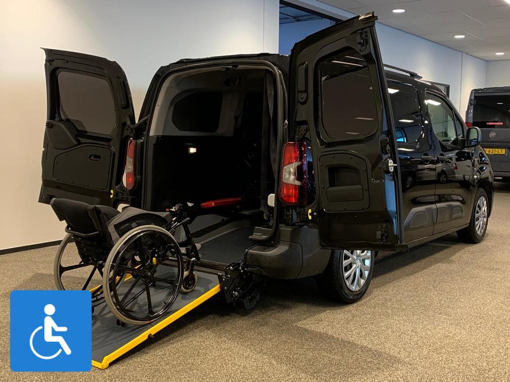 Citroen Berlingo L2 Rolstoelauto 5+1, Auto's, 12 maanden, Stof, Gebruikt, Zwart