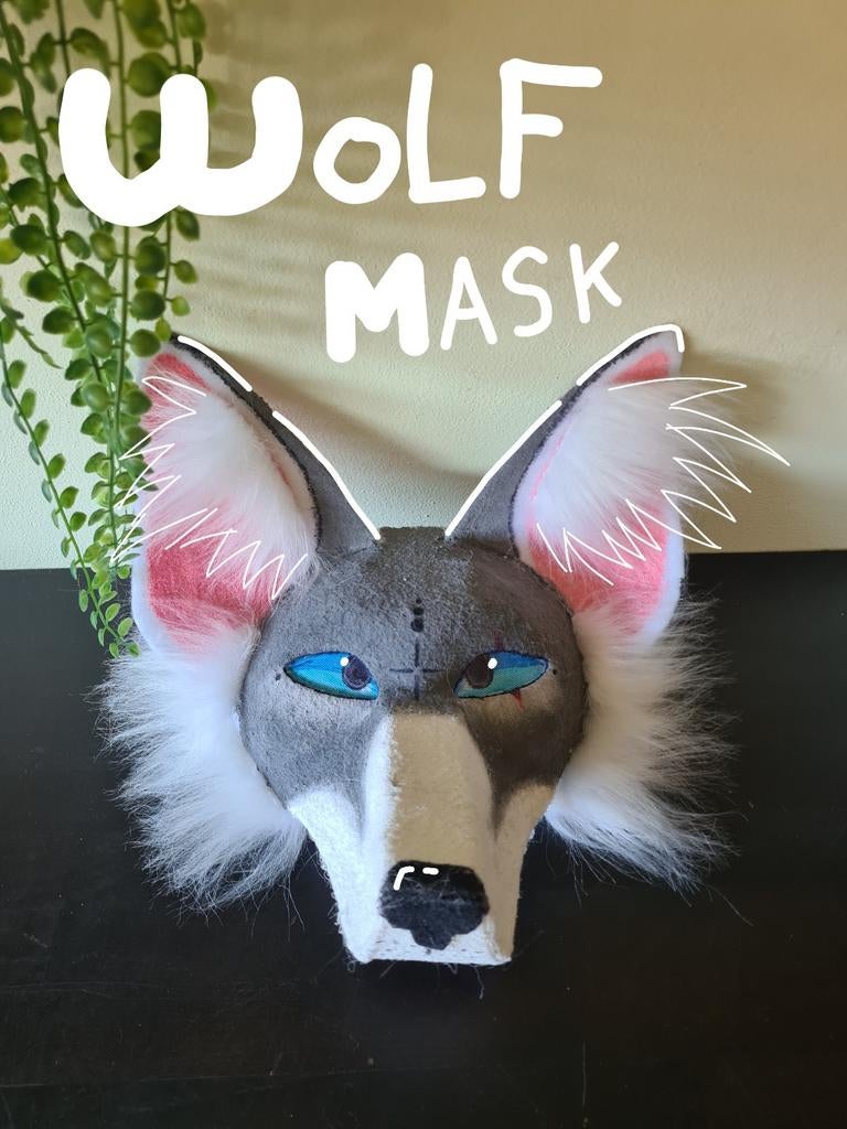 Therian masker wolf (korting nu!), Ophalen of Verzenden