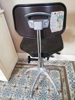 Hoge retro vintage werkkruk / stoel, voetensteun, Ophalen, Vintage, retro, Gebruikt, Zwart