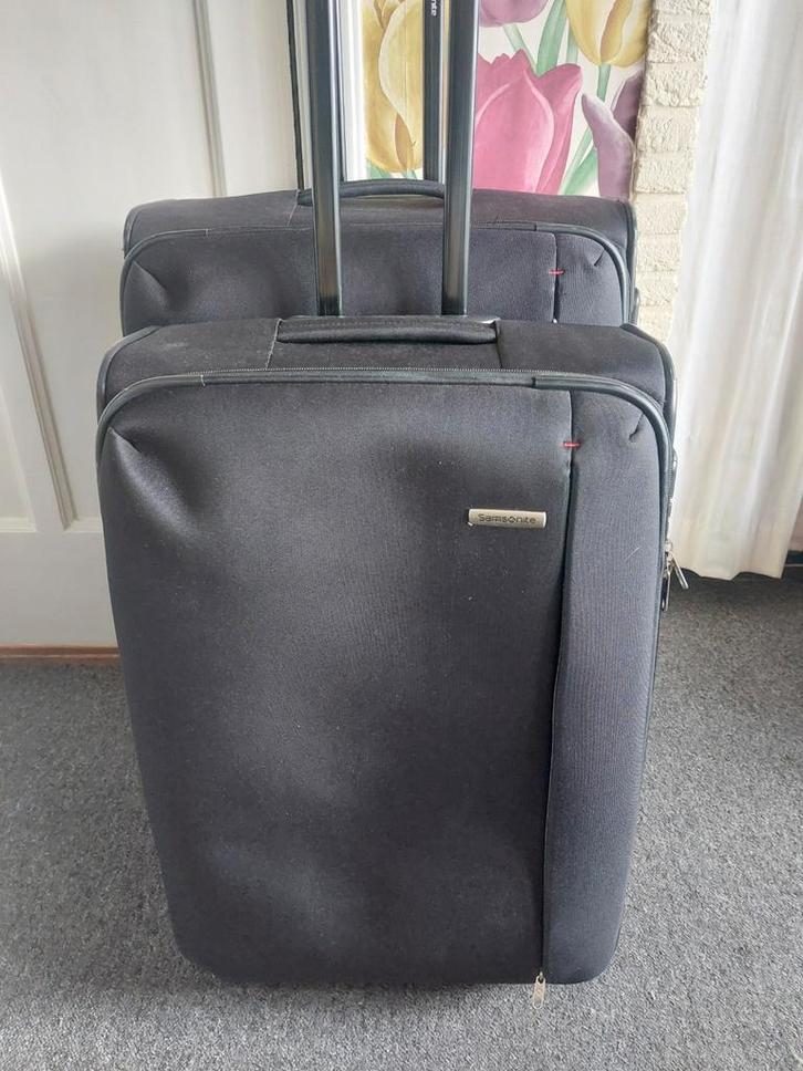 Samsonite koffers, medium en large, Sieraden, Tassen en Uiterlijk, Koffers, Zo goed als nieuw, Zacht kunststof, 60 tot 70 cm, 45 tot 55 cm