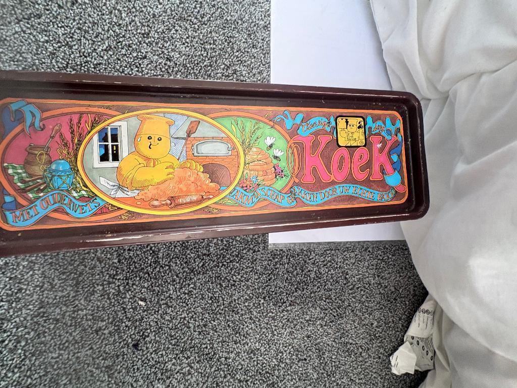 Vintage Haribo OKO’s koek blik / koekjesblik – retro, Verzamelen, Blikken, Ophalen of Verzenden, Gebruikt, Overige, Overige merken
