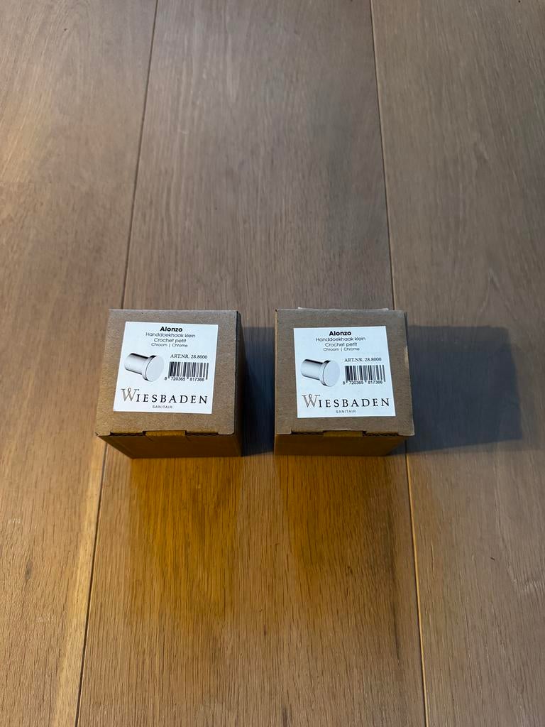 Wiesbaden Handdoekhaak klein chroom 2x, Ophalen of Verzenden, Nieuw