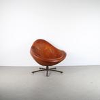1x Label Hidde Fauteuil Donker Cognac Leer – Zwart, Huis en Inrichting, Fauteuils, Niet ingevuld, Niet ingevuld, Ophalen of Verzenden