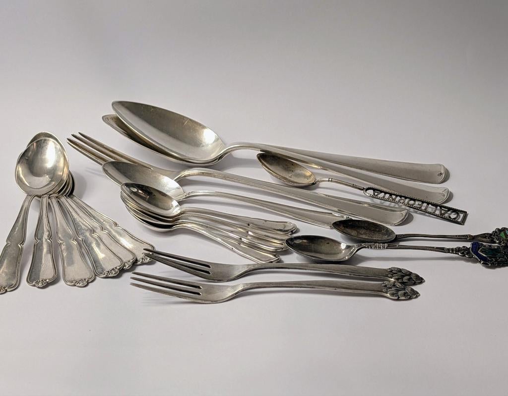 Zilveren bestek - 470 gram totaal, Antiek en Kunst, Antiek | Bestek, Ophalen of Verzenden