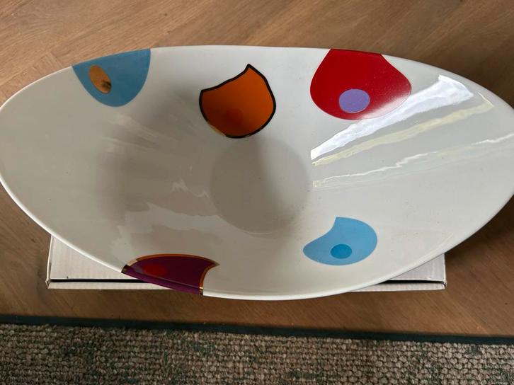 Arti Hove schaal met kleurrijke decoratie, Antiek en Kunst, Kunst | Designobjecten, Ophalen of Verzenden