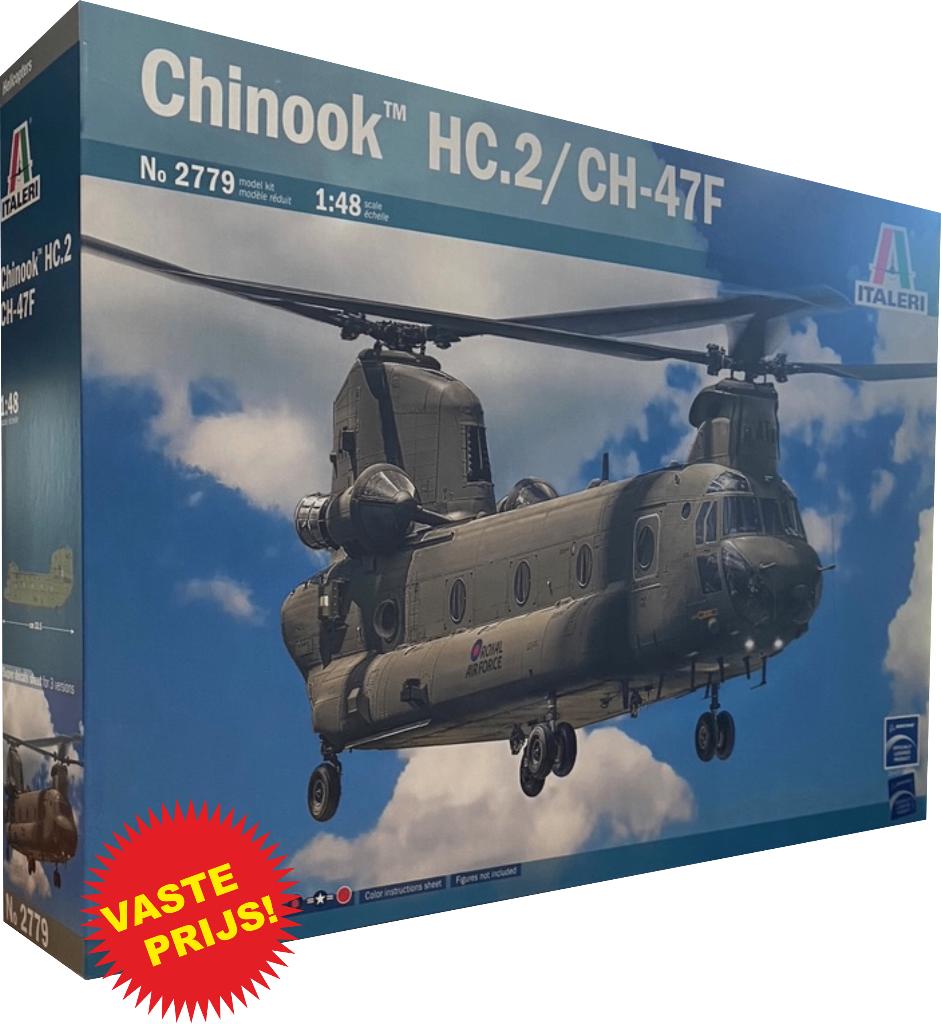 Chinook HC2 / CH-47F (Italeri 2779) 1/48, Italeri, Helikopter, Nieuw, Ophalen of Verzenden