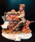 Zeer fraai antiek Porseleinen beeld Meneghetti Italië, Ophalen of Verzenden