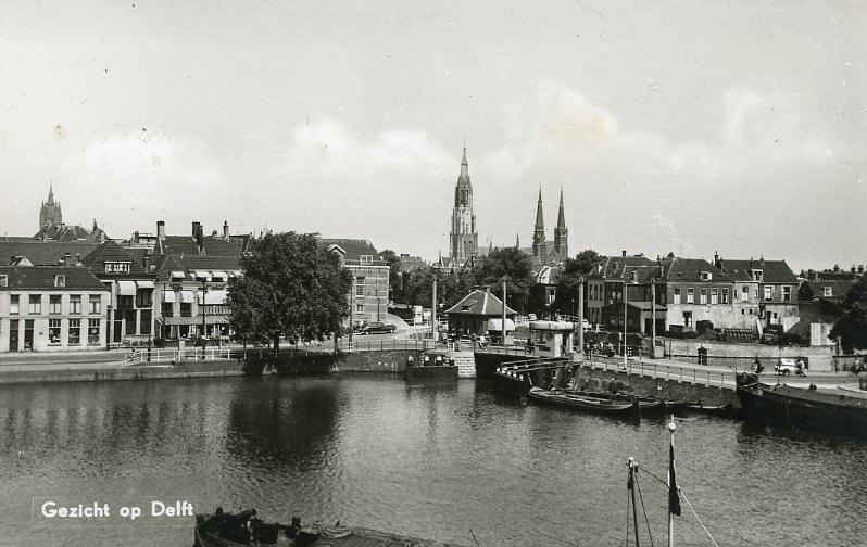 DELFT – Gezicht op Delft 1950 (DV049), Verzenden, 1940 tot 1960, Ongelopen, Zuid-Holland