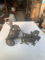 Antieke Romeinse Strijdwagen met Krijger - Decoratief, Ophalen of Verzenden