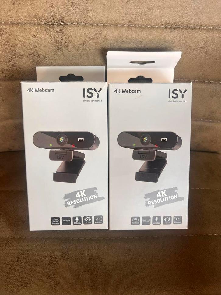ISY 4K Webcam - Nieuw in doos met autofocus en microfoon, Computers en Software, Webcams, Nieuw, Bedraad, Windows, Microfoon, Ophalen of Verzenden