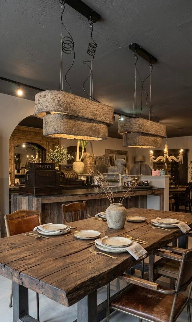 Ovale sobere leemlamp, Ophalen of Verzenden