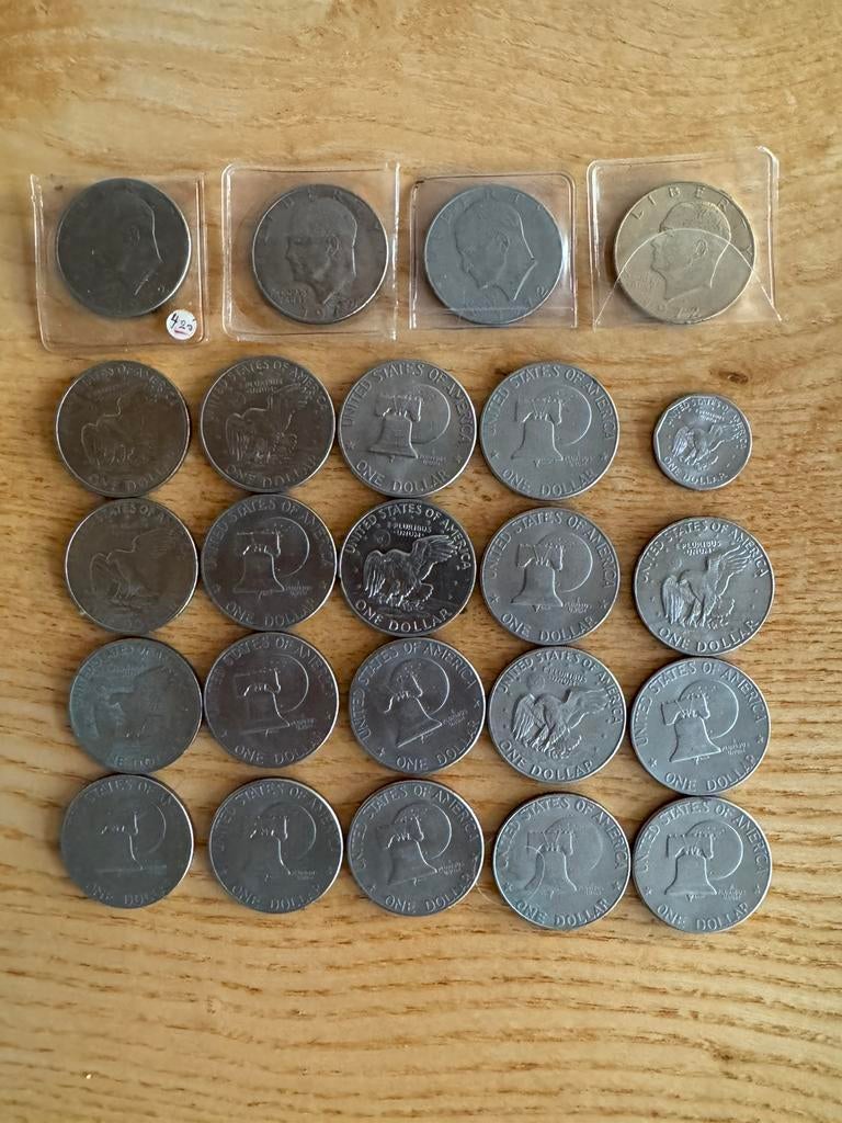 Setje 1 dollar, Postzegels en Munten, Munten | Amerika, Ophalen of Verzenden, Noord-Amerika
