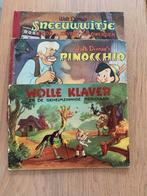 Vintage Disney Boeken: Sneeuwwitje, Pinokkio & Wolle Klaver, Boeken, Ophalen of Verzenden, Gelezen