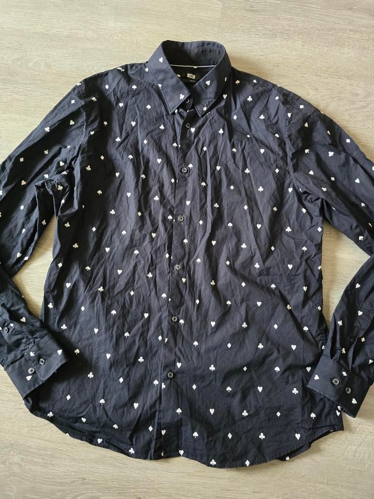 Zwart heren poker overhemd WE, maat XL, Nieuw (MM7), Ophalen of Verzenden, Nieuw, Zwart, Halswijdte 43/44 (XL)