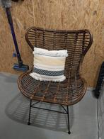Rotan stoel, Ophalen, Bruin, Zo goed als nieuw, Metaal