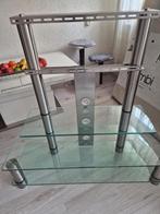 Glazen tv meubel, 100 tot 150 cm, 100 tot 150 cm, Ophalen of Verzenden, Glas