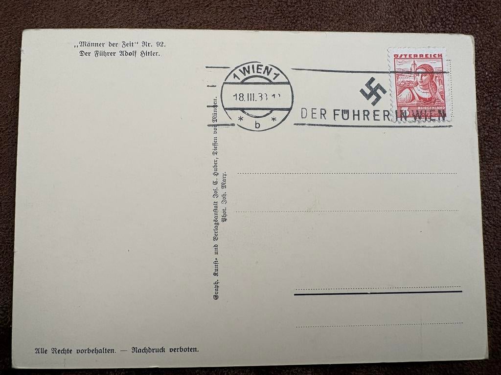 originele ansichtkaart Adolf Hitler 1937, Ophalen of Verzenden