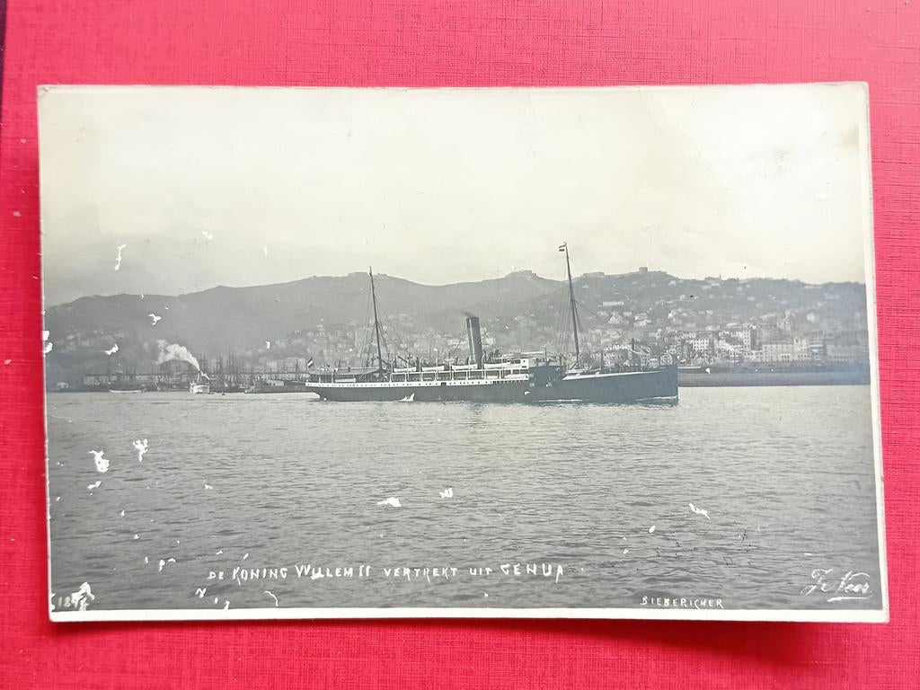 Fotokaart S.S. Koning Willem ll, Ophalen of Verzenden, Voor 1920, Zuid-Holland
