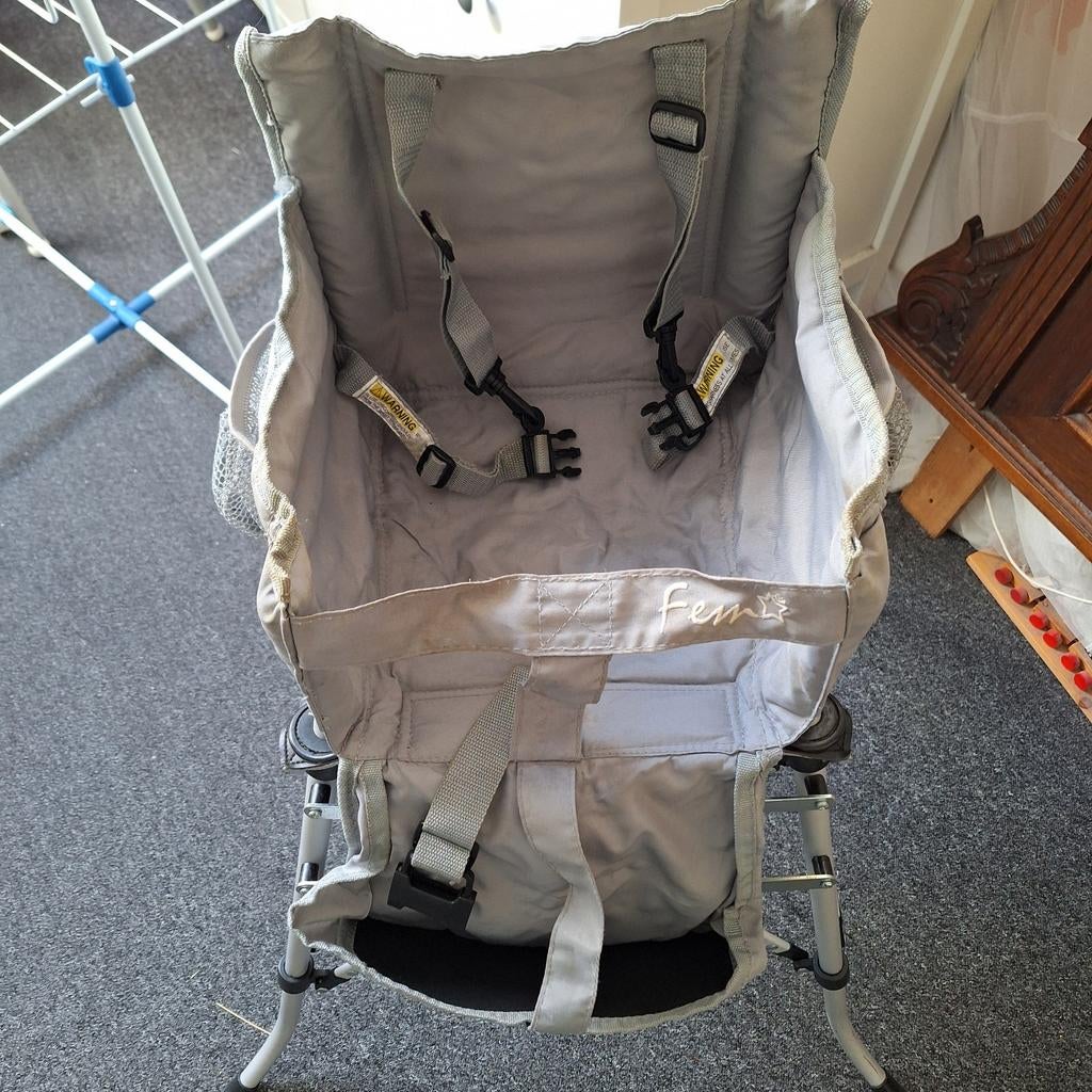 Camping kinderstoel, Kinderen en Baby's, Kinderstoelen, Ophalen, Gebruikt, Inklapstoel, Gordel(s)
