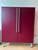 Roodbruine kast met 2 deuren en 4 planken, Huis en Inrichting, Ophalen, Gebruikt