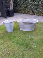 Zinken teil en bloemenemmer, Ophalen