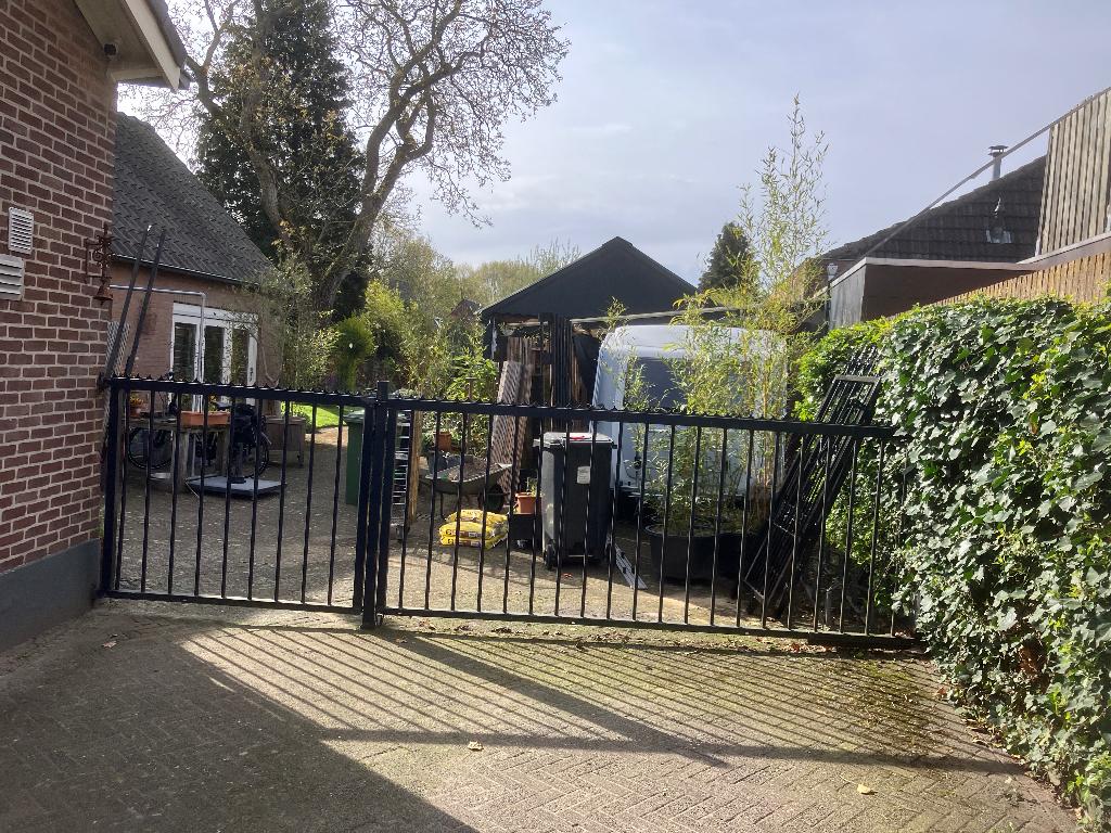 Brede poort van 4m80, Ophalen, Gebruikt, 100 tot 150 cm, IJzer