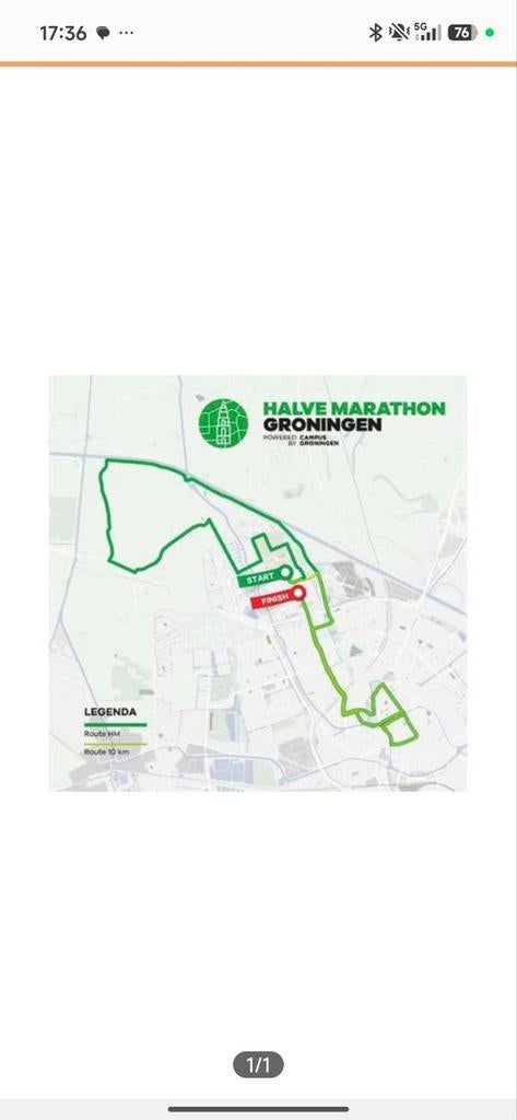 Startbewijs Halve Marathon Groningen, Ophalen of Verzenden, Nieuw, Overige typen, Overige merken