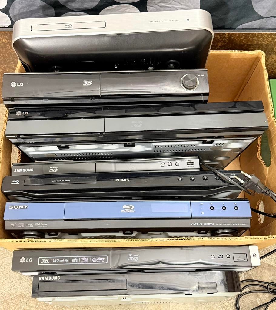 Partij Sony Samsung LG Philips Blu-Ray Spelers 8 stuks !!, Audio, Tv en Foto, Blu-ray-spelers, Sony, Ophalen of Verzenden, Zo goed als nieuw