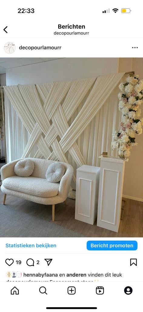 Bruiloft/verloving stage te huur, Hobby en Vrije tijd, Feestartikelen | Verhuur, Ophalen of Verzenden, Zo goed als nieuw