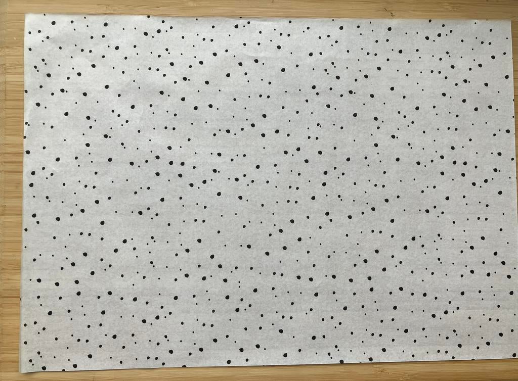 10 vellen vloeipapier wit met zwart stipje, Ophalen of Verzenden, Nieuw