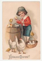 Pasen.  Jongen met verfdoos., Verzenden, Voor 1920, Ongelopen, Overige thema's