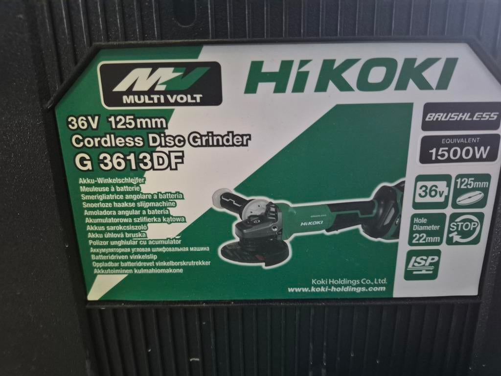HiKOKI G3613DF accu haakse slijper, Ophalen, Nieuw, 1000 watt of meer, Haakse handslijpmachine