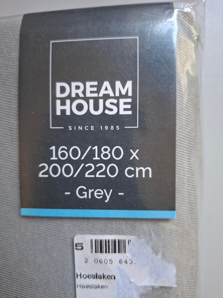Nieuw grijs jersey hoeslaken, Huis en Inrichting, Slaapkamer | Beddengoed, Eenpersoons, Hoeslaken of Sloop, Nieuw, Ophalen of Verzenden