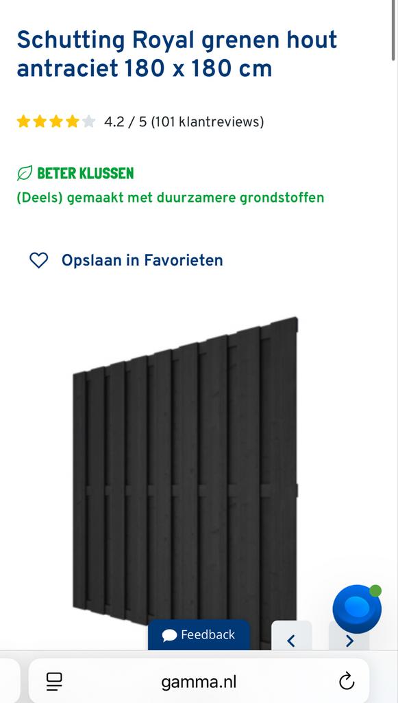 2 gebruikte schutting delen, zwart, Tuin en Terras, Ophalen, Minder dan 3 meter, Hout, 1 tot 2 meter
