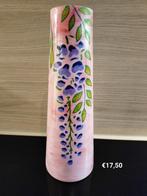 Smalle hoge vaas handbeschilderd, Huis en Inrichting, Woonaccessoires | Vazen, Overige kleuren, Ophalen of Verzenden, Minder dan 50 cm