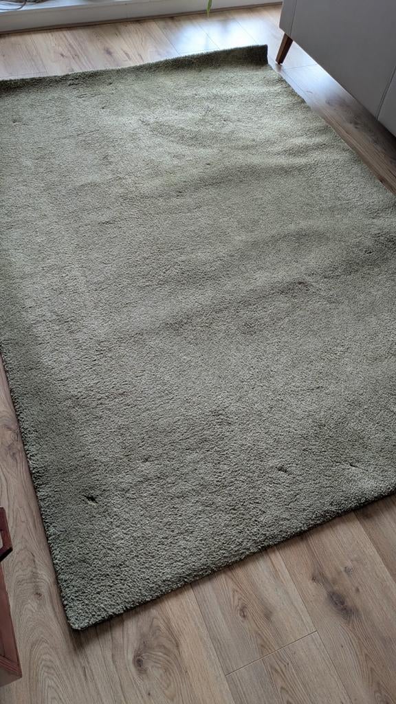 Ikea Stoense kleed 170x240 olijfgroen/grijs, Ophalen, 200 cm of meer, Zo goed als nieuw, Rechthoekig