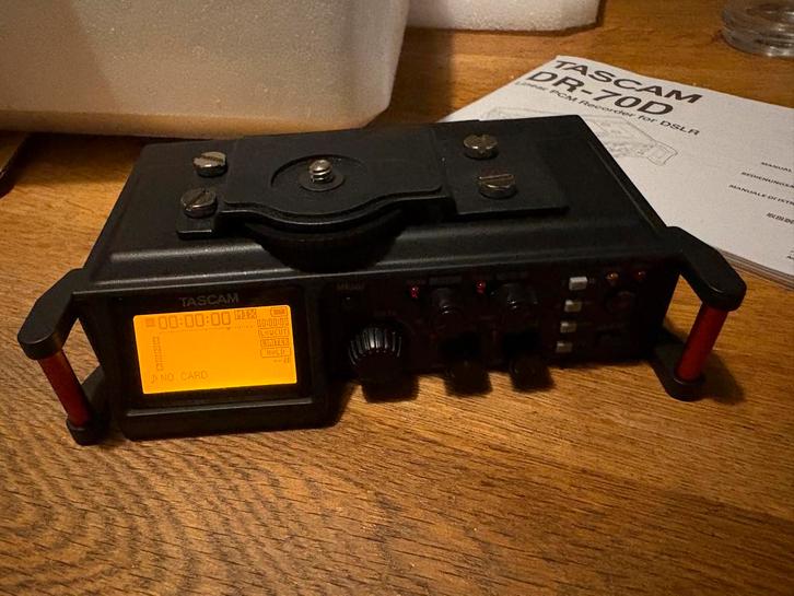 Tascam DR-70D Digitale 4-kanaals audiorecorder voor DSLR, Audio, Tv en Foto, Professionele Audio-, Tv- en Video-apparatuur, Zo goed als nieuw