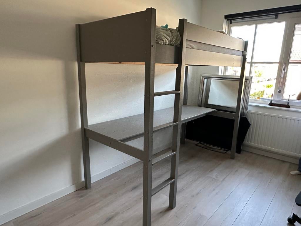 Hoogslaper 200x90 grijs, Huis en Inrichting, Ophalen, Eenpersoons, Zo goed als nieuw, 90 cm
