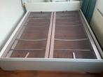Bedframe met verstelbare Auping spiraalbodems (180x200), Ophalen, Wit, Tweepersoons, 180 cm