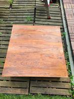 Salontafel mango/acaciahout met metalen onderstel, Ophalen of Verzenden