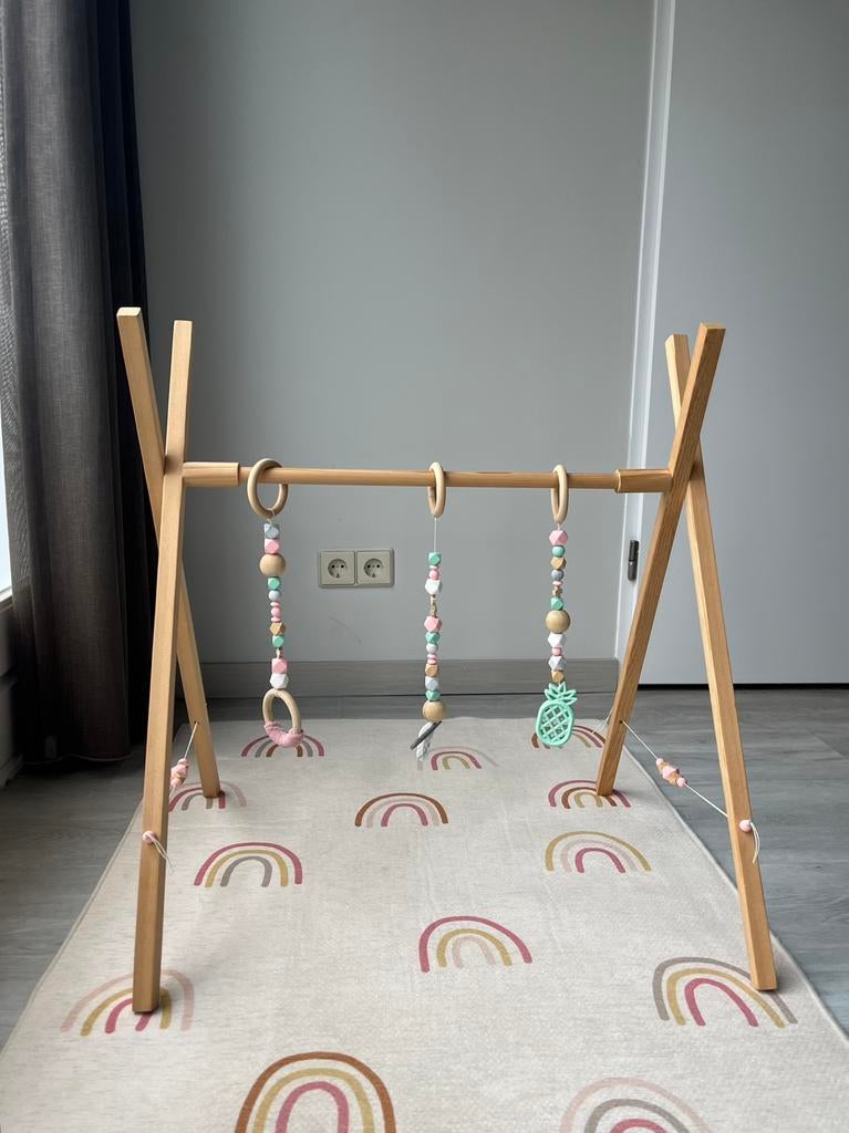 Houten babygym inklapbaar, Ophalen, Zo goed als nieuw