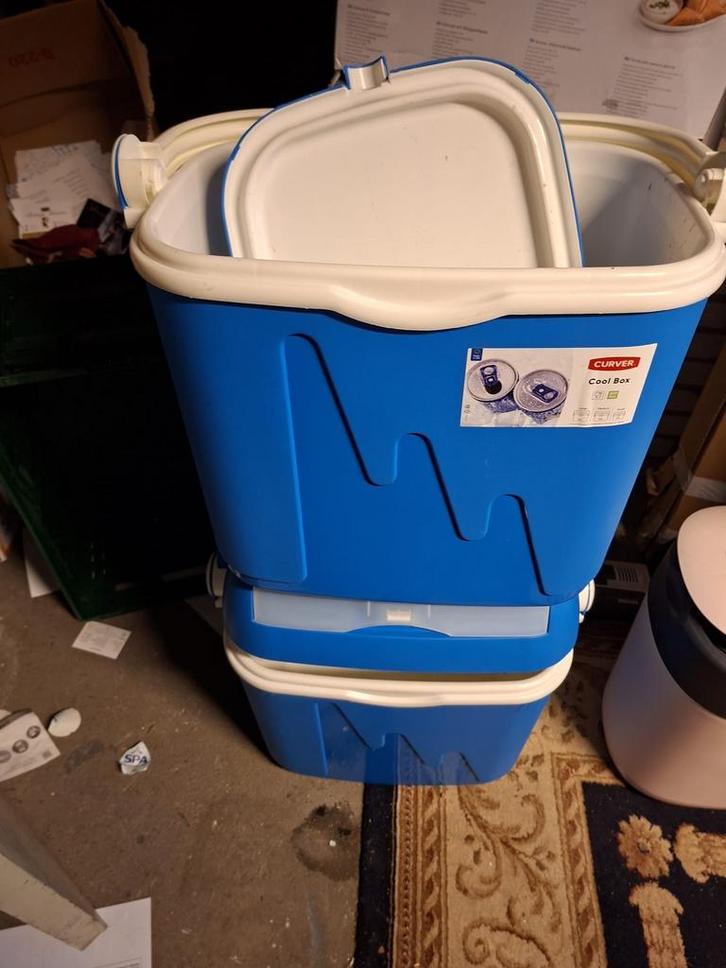 2x Koelbox - Ideaal voor picknicks en uitjes, Caravans en Kamperen, Koelboxen, Gebruikt, Koelbox, Koelelement, Ophalen of Verzenden