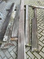 Hardhout funderingsbalk gebruikt 44x200 mm, Ophalen, Planken, Zo goed als nieuw, Hardhout